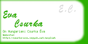 eva csurka business card