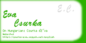 eva csurka business card